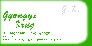 gyongyi krug business card